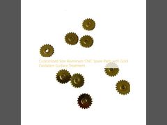 Customized Size Aluminum CNC Spare Parts with Gold Oxidation Surface Treatment