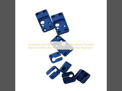 Customer Size CNC Milling Service Aluminum Precision Machined Parts with Blue Oxidation Surface Treatment